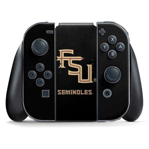 Florida State FSU Seminoles Black Nintendo Switch (2017-2021) Joy-Con Controller Skin