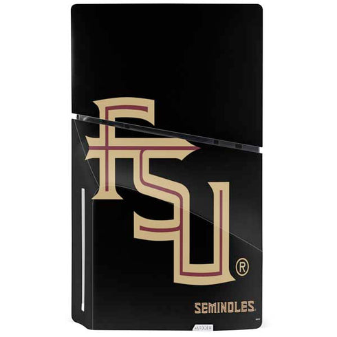 Florida State FSU Seminoles Black PS5 Slim Disk Console Skin