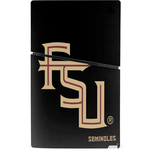 Florida State FSU Seminoles Black PS5 Slim Digital Edition Bundle Skin