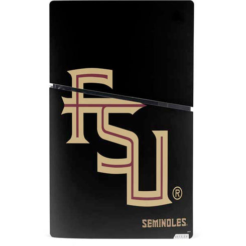 Florida State FSU Seminoles Black PS5 Slim Digital Edition Console Skin