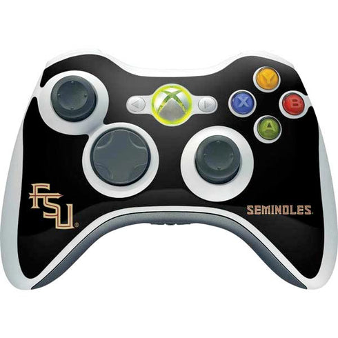 FSU Seminoles Black Xbox 360 Wireless Controller Skin