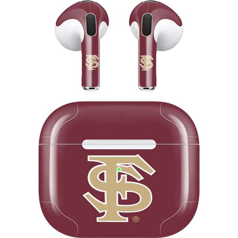 Florida State FSU Seminoles Initials Apple AirPods (3rd Gen 2021) Skin