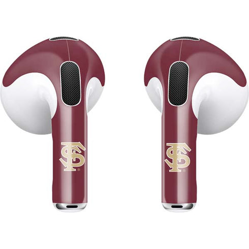 Florida State FSU Seminoles Initials Apple AirPods (3rd Gen 2021) Skin