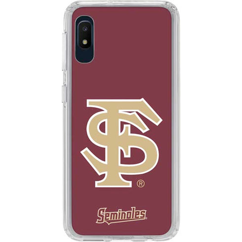 FSU Seminoles Initials Galaxy A10e Clear Case