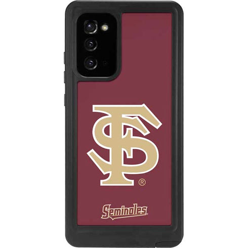 Florida State FSU Seminoles Initials Galaxy Note20 5G Waterproof Case