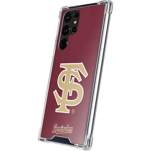 Florida State FSU Seminoles Initials Galaxy S22 Ultra Clear Case