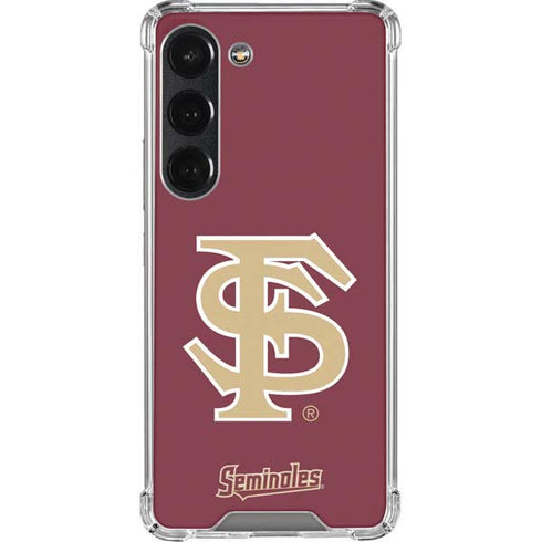 Florida State FSU Seminoles Initials Galaxy S23 Clear Case