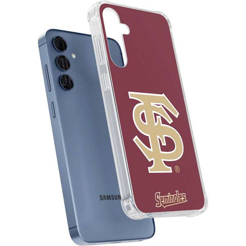 Florida State FSU Seminoles Initials Galaxy S24 Clear Case