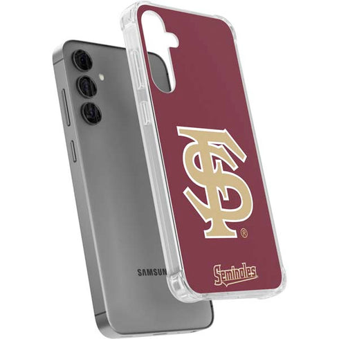 Florida State FSU Seminoles Initials Galaxy S24 Plus Clear Case