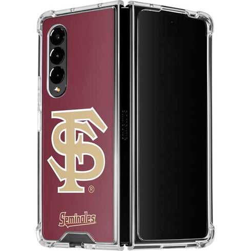 Florida State FSU Seminoles Initials Galaxy Z Fold4 5G Clear Case