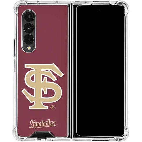 Florida State FSU Seminoles Initials Galaxy Z Fold4 5G Clear Case