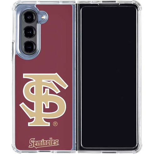 Florida State FSU Seminoles Initials Galaxy Z Fold5 5G Clear Case