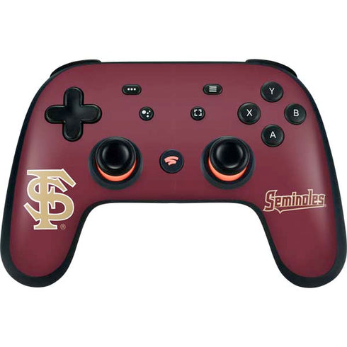 Florida State FSU Seminoles Initials Google Stadia Controller Skin