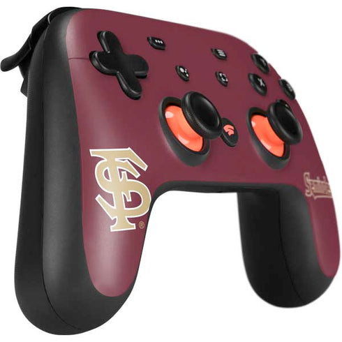 Florida State FSU Seminoles Initials Google Stadia Controller Skin