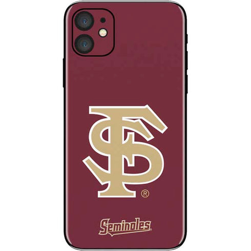 FSU Seminoles Initials iPhone 11 Skin