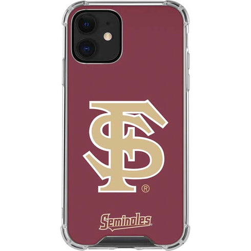Florida State FSU Seminoles Initials iPhone 12 Mini Clear Case