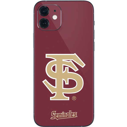 Florida State FSU Seminoles Initials iPhone 12 Mini Skin
