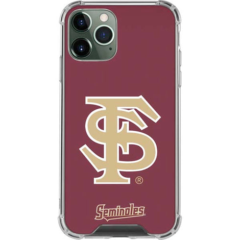 Florida State FSU Seminoles Initials iPhone 12 Pro Clear Case