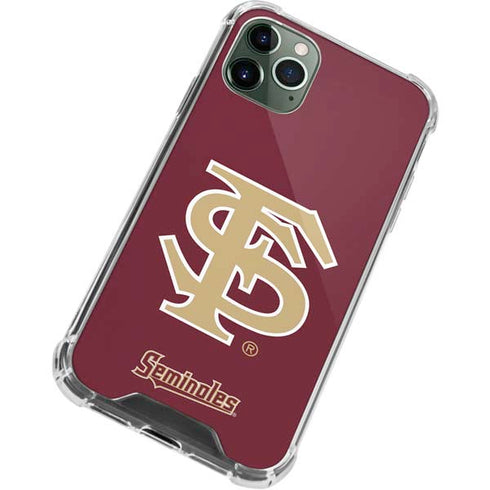 Florida State FSU Seminoles Initials iPhone 12 Pro Clear Case