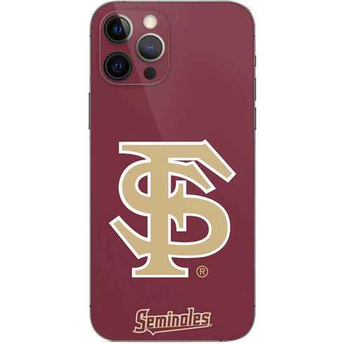 Florida State FSU Seminoles Initials iPhone 12 Pro Skin
