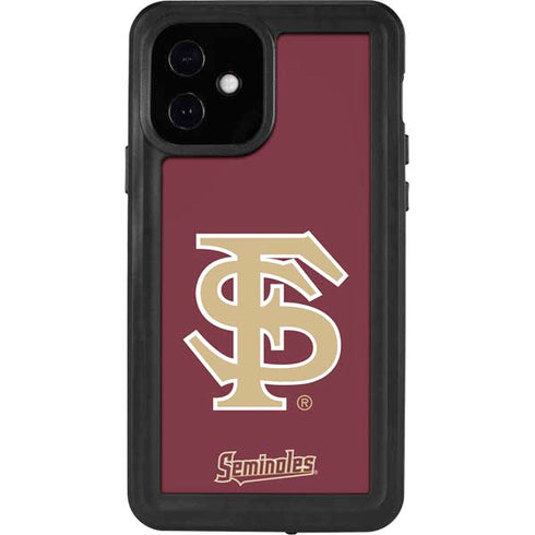 Florida State FSU Seminoles Initials iPhone 12 Waterproof Case