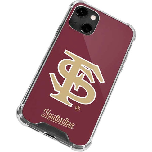 Florida State FSU Seminoles Initials iPhone 13 Clear Case