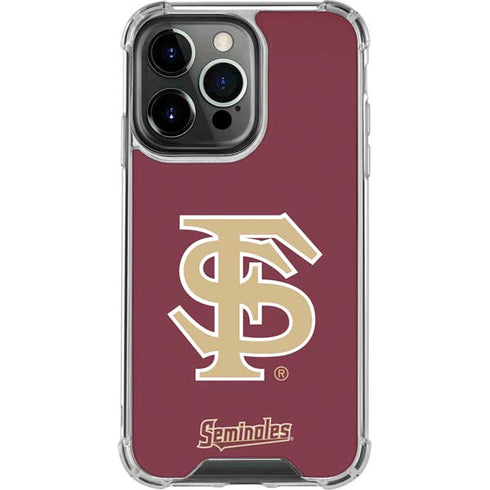 Florida State FSU Seminoles Initials iPhone 13 Pro Clear Case