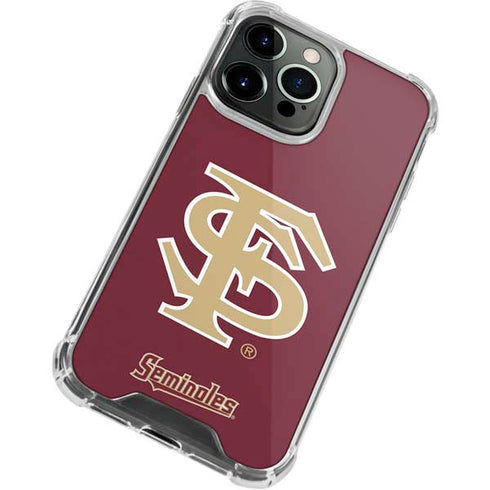 Florida State FSU Seminoles Initials iPhone 13 Pro Max Clear Case