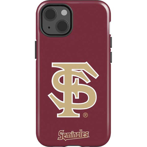 Florida State FSU Seminoles Initials iPhone 15 Impact Case