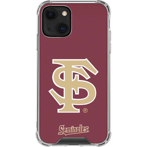Florida State FSU Seminoles Initials iPhone 14 Plus Clear Case
