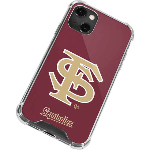 Florida State FSU Seminoles Initials iPhone 14 Plus Clear Case