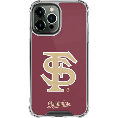 Florida State FSU Seminoles Initials iPhone 14 Pro Max Clear Case