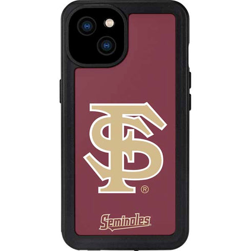Florida State FSU Seminoles Initials iPhone 15 Plus Waterproof Case