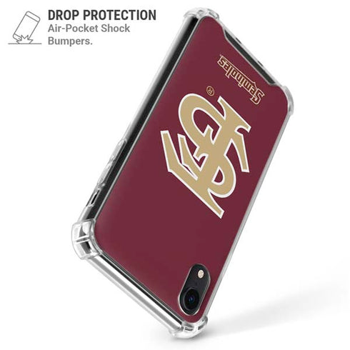 Florida State FSU Seminoles Initials iPhone XR Clear Case