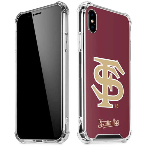 Florida State FSU Seminoles Initials iPhone XS Max Clear Case