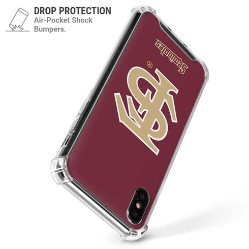 Florida State FSU Seminoles Initials iPhone XS Max Clear Case