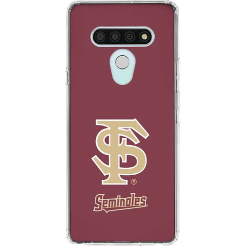 Florida State FSU Seminoles Initials LG Stylo 6 Clear Case