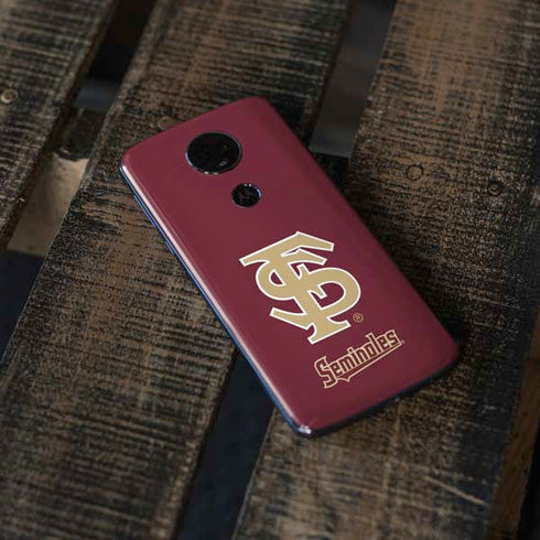 FSU Seminoles Initials Moto E5 Plus Skin