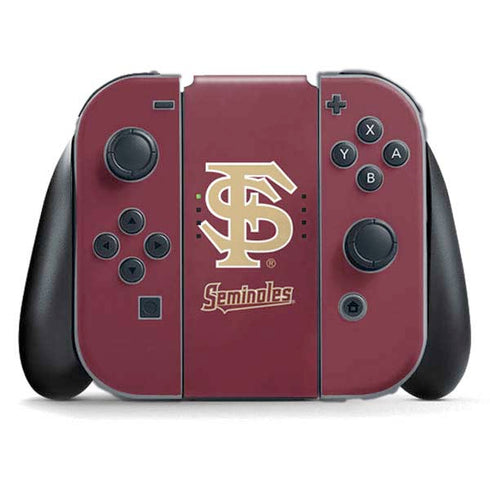 Florida State FSU Seminoles Initials Nintendo Switch (2017-2021) Joy-Con Controller Skin