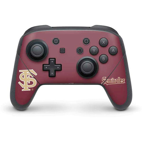 FSU Seminoles Initials Nintendo Switch Pro Controller Skin