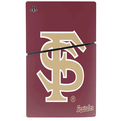 Florida State FSU Seminoles Initials PS5 Slim Disk Bundle Skin
