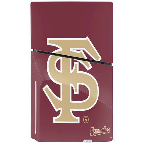 Florida State FSU Seminoles Initials PS5 Slim Disk Bundle Skin