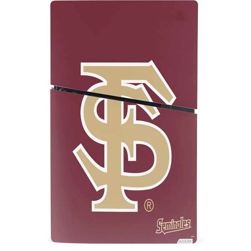 Florida State FSU Seminoles Initials PS5 Slim Digital Edition Console Skin