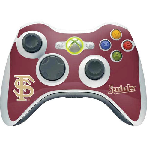 FSU Seminoles Initials Xbox 360 Wireless Controller Skin