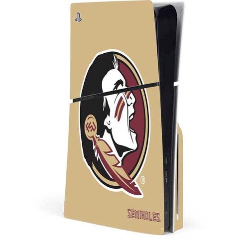 Florida State FSU Seminoles Logo PS5 Slim Disk Console Skin