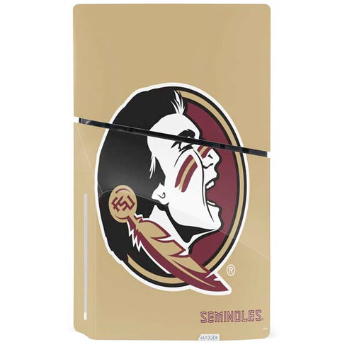 Florida State FSU Seminoles Logo PS5 Slim Disk Console Skin