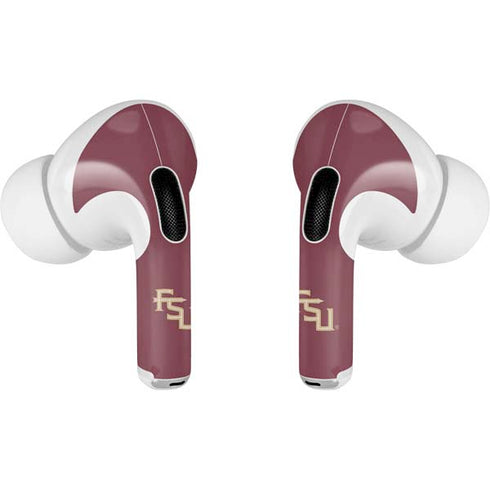 Florida State FSU Seminoles Maroon AirPods Pro 2nd Gen Skin