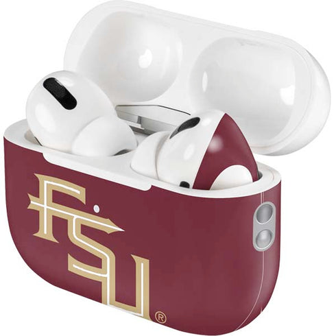 Florida State FSU Seminoles Maroon AirPods Pro 2nd Gen Skin