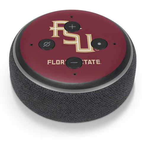 Florida State FSU Seminoles Maroon Amazon Echo Dot Skin