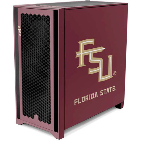 Florida State FSU Seminoles Maroon Corsair 4000D Tempered Glass Mid-Tower ATX Case Skin